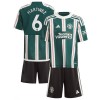 Camisola + Calções Manchester United Martinez 6 Criança Equipamento 2ª 23/24